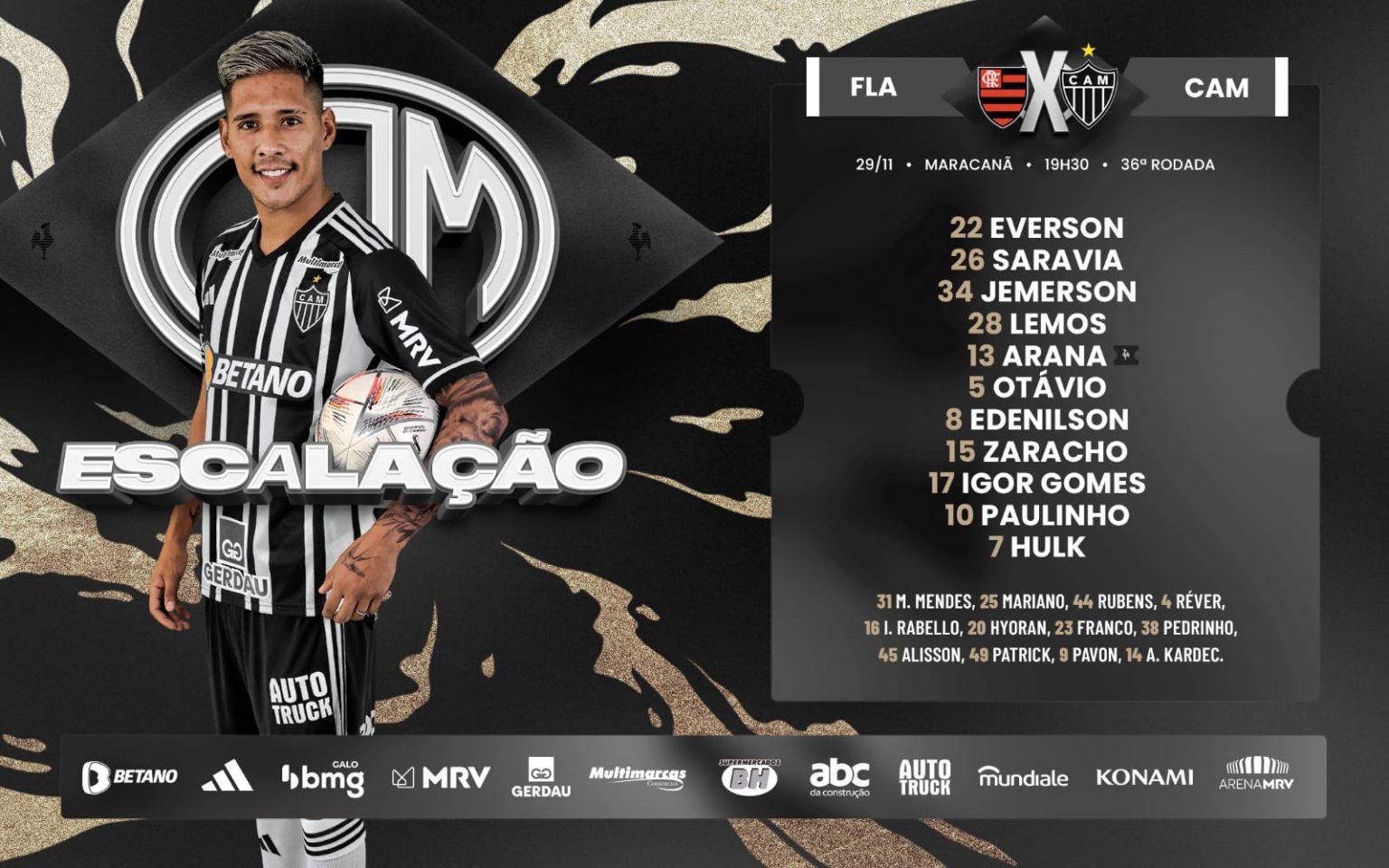 Atl Tico Mg Divulga Escala O Para Jogo Contra O Fla Coluna Do Fla