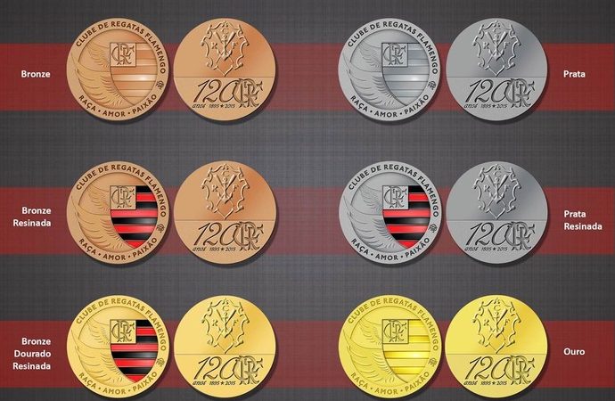 120 anos: Flamengo lança medalhas que custarão até R$ 27 mil