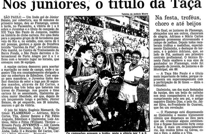 Veja o destino dos campeões da Copinha pelo Flamengo de 1990 até 2011