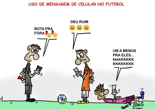 Charge: ‘Tecnologia no futebol…’