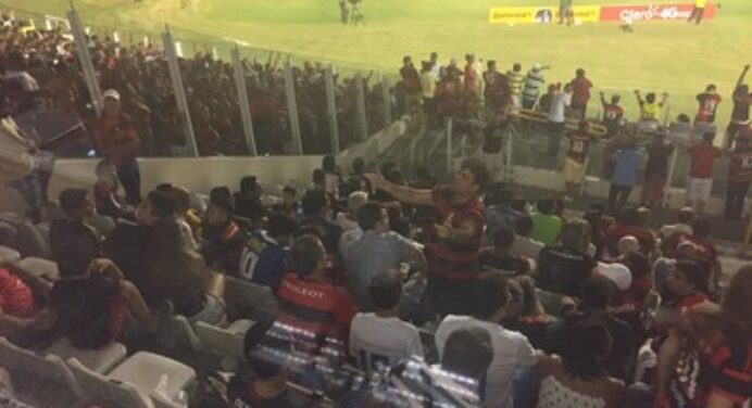 Bandeira de Mello reage a ofensas de torcida do Fla e gera confusão no Batistão
