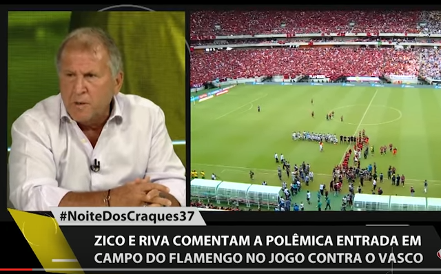 Zico comenta a entrada polêmica do Flamengo no clássico. Assista!