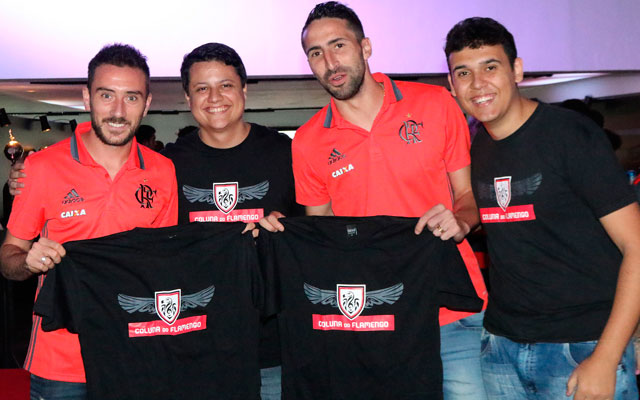 Com Mancuello e Donatti, na Casa Flamengo