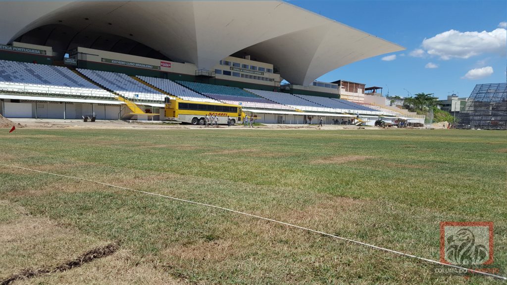 Elenco do Fla fará reconhecimento do gramado da Arena da Ilha na próxima semana