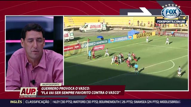 Guerrero provoca e Vasco responde com “histórico” contra o peruano