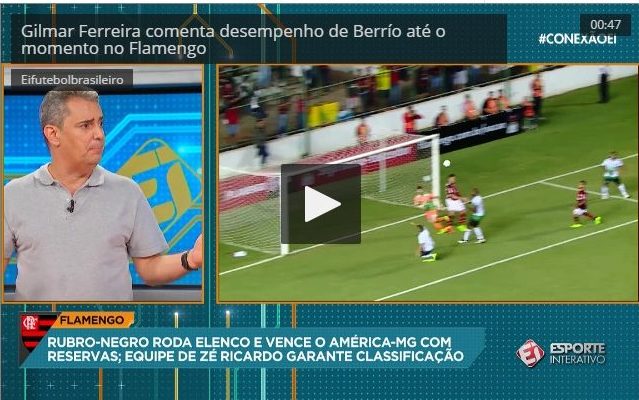 Gilmar Ferreira comenta desempenho de Berrío até o momento no Fla