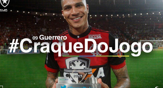Na base da superação, Guerrero vai a campo e é eleito melhor da partida