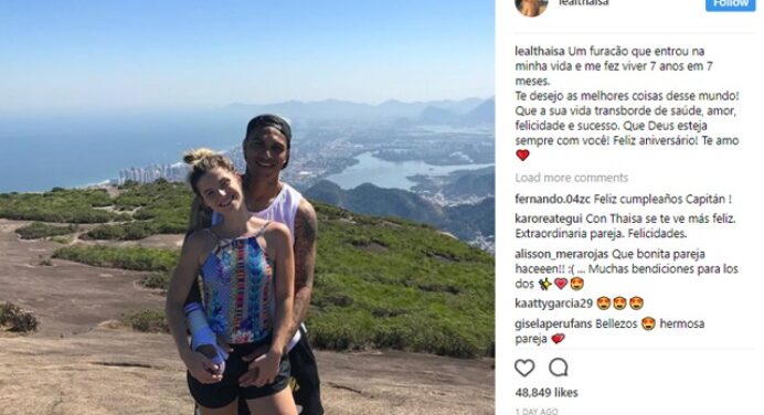 Guerrero completa 34 anos e namorada faz homenagem no Instagram