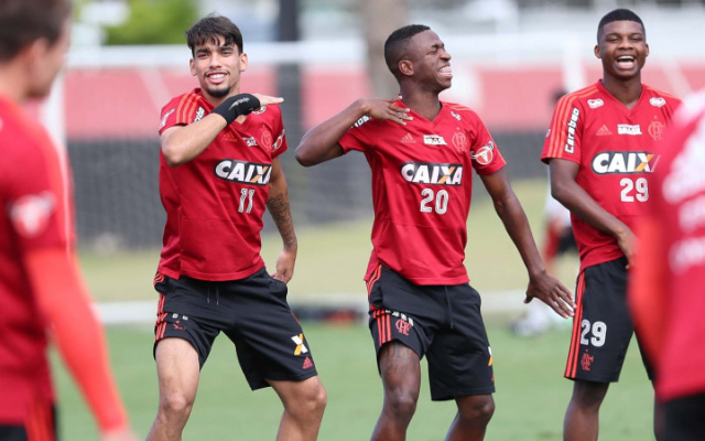 Veja imagens do último treino do Flamengo antes de jogo contra o Bahia