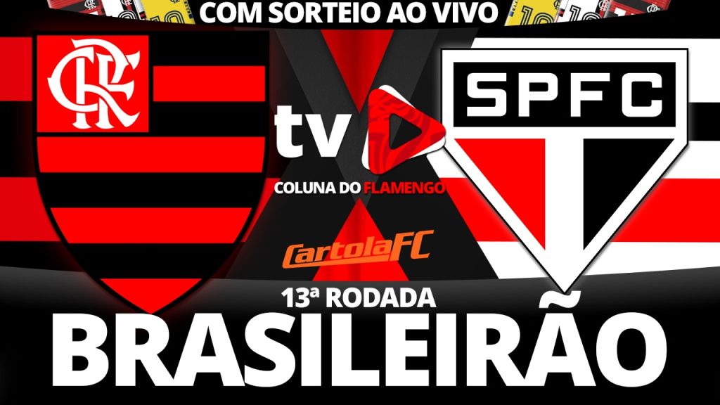 Assista Flamengo x São Paulo ao vivo com a TV Coluna do Flamengo