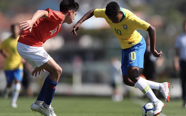 Garotos do Ninho se destacam e seleção brasileira sub-15 goleia o Chile