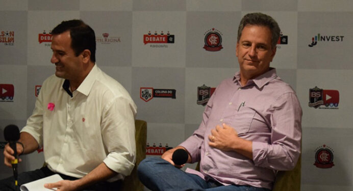 Confira momentos do debate para presidência do Flamengo com discussões de ideias entre Lomba e Landim