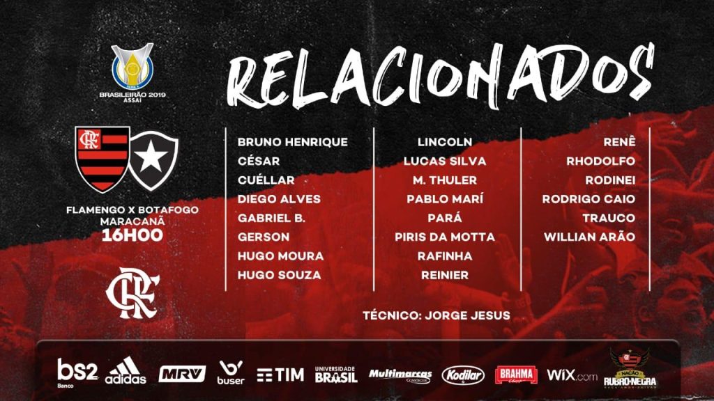 Com Reinier, Flamengo divulga relacionados para clássico contra o Botafogo