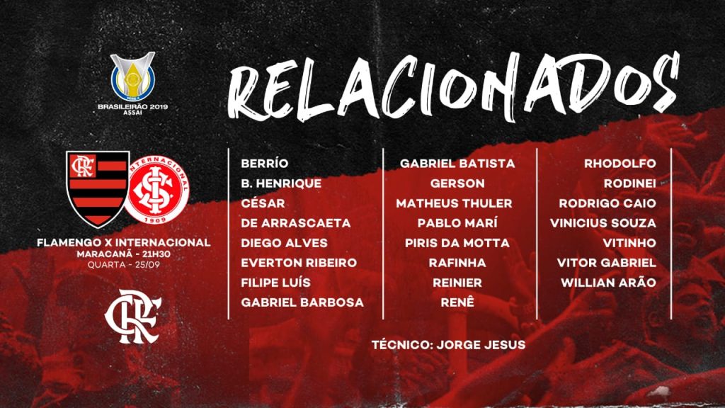 Saiu! Flamengo divulga lista de relacionados e conta com retorno de Everton Ribeiro