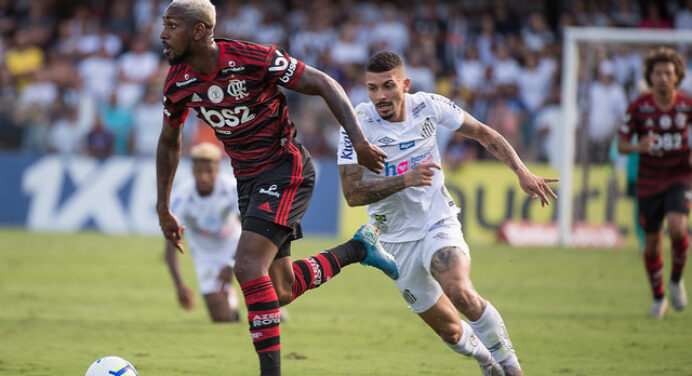 Já campeão, Flamengo tem atuação irreconhecível e é goleado pelo Santos na Vila Belmiro