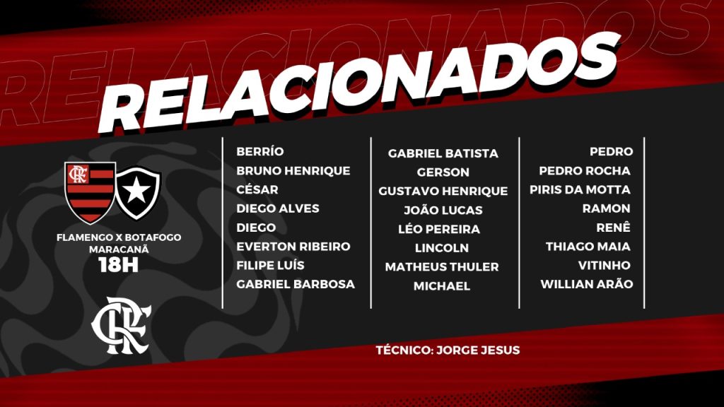 Com Bruno Henrique de volta, mas sem Arrascaeta, Flamengo divulga relacionados para encarar o Botafogo