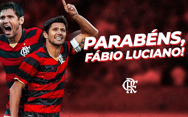 Flamengo faz post parabenizando ex-zagueiro Fábio Luciano, aniversariante do dia