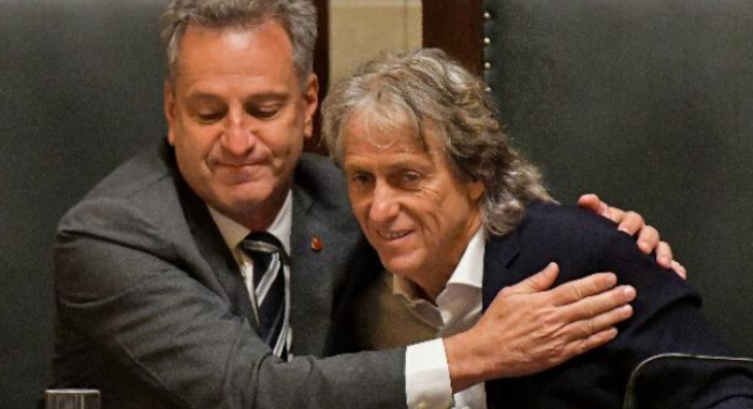 Jorge Jesus se reúne com Landim, comenta proposta do Benfica e aponta permanência no Flamengo