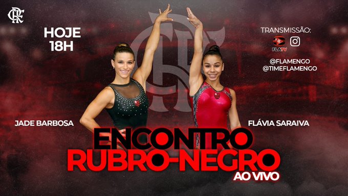 Flamengo promove bate-papo virtual com Jade Barbosa e Flávia Saraiva, destaques da Ginástica Olímpica