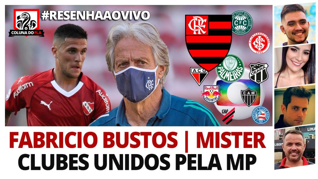 Conquista do Carioca, despedida de Jorge Jesus e Bustos no Fla; assista e interaja no #ResenhaAoVivo