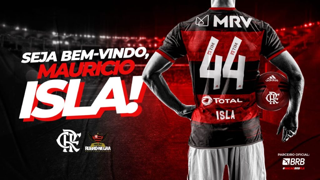 Com direito a vídeo e ‘suspense’, Flamengo anuncia contratação de Mauricio Isla