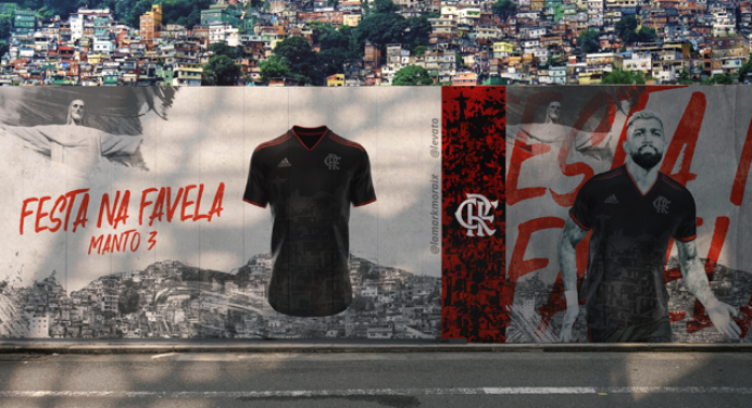 Alô, Adidas! Designers criam terceira camisa do Flamengo com inspiração na música #FestaNaFavela