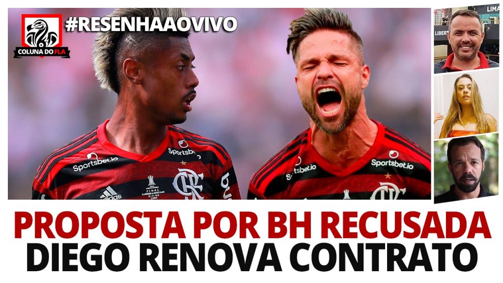 Flamengo recusa proposta por Bruno Henrique, renova com Diego Ribas e mais; interaja com a #ResenhaAoVivo