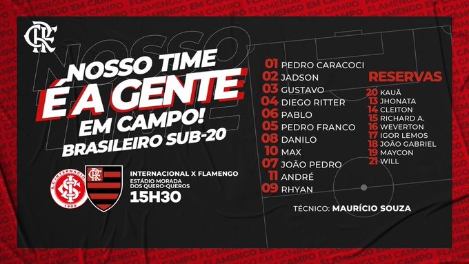 AO VIVO: Assista estreia do Flamengo no Brasileirão Sub-20