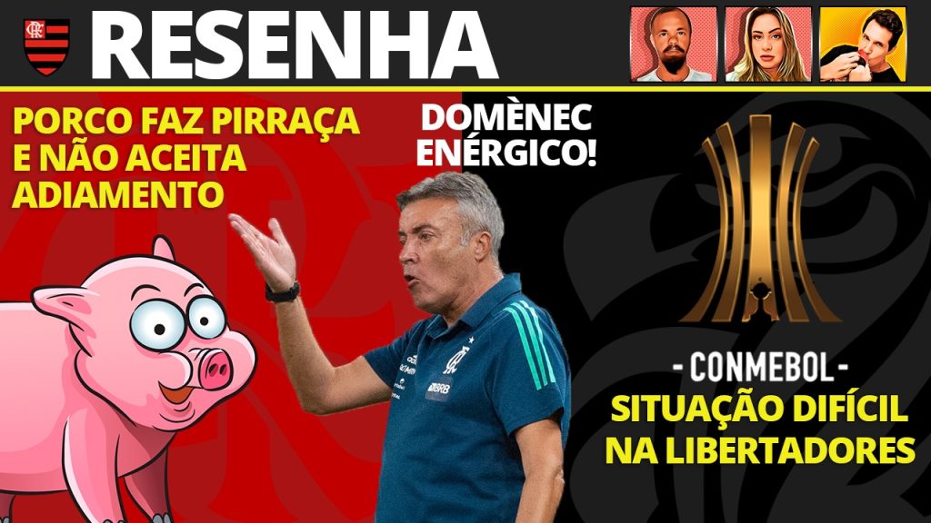 AO VIVO | Domènec “desbocado”, adiamento de Palmeiras x Flamengo, como será a trajetória na Libertadores? | #ResenhaAoVivo