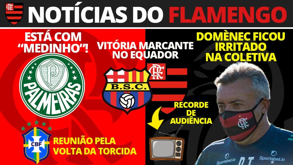 AO VIVO: elenco recebe folga, Flamengo bate recorde de audiência na Libertadores e CBF quer debater volta do público ao estádio