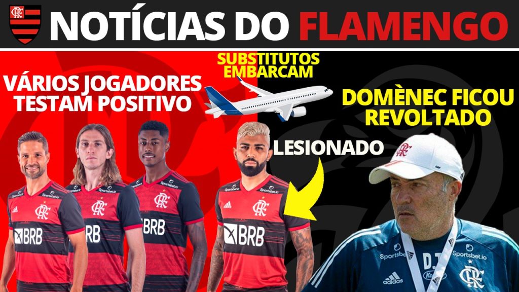 AO VIVO: jogadores infectados com Covid-19, embarque de atletas rumo ao equador e lesão de Gabigol