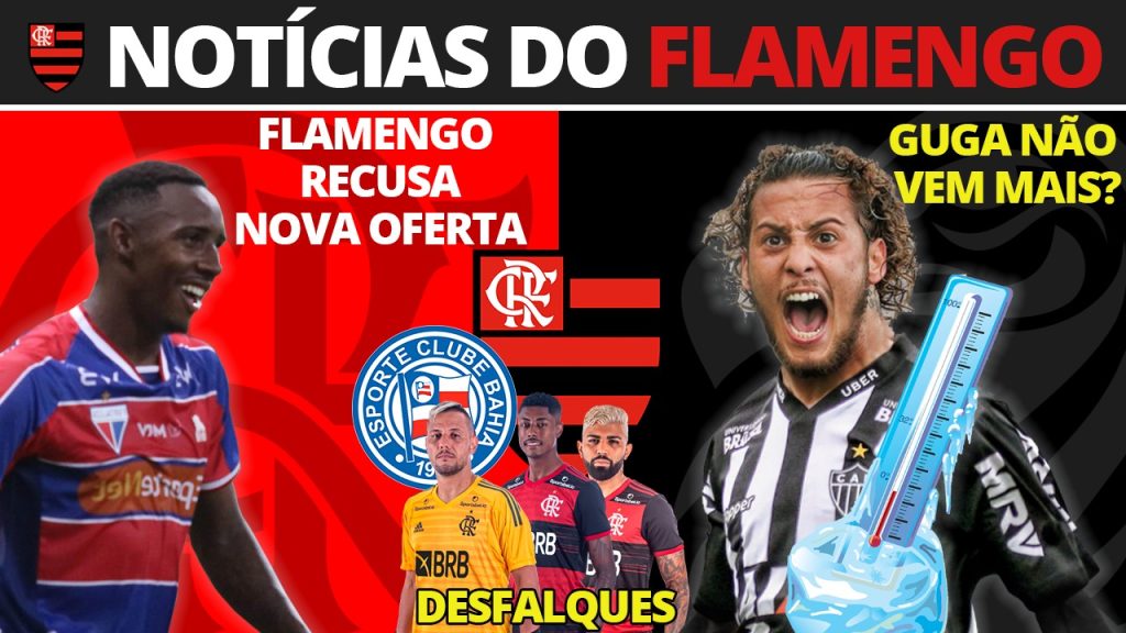 AO VIVO: Bahia repleto de desfalques, proposta por Yuri César e ‘novela’ Guga! Saiba tudo no Notícias do Flamengo