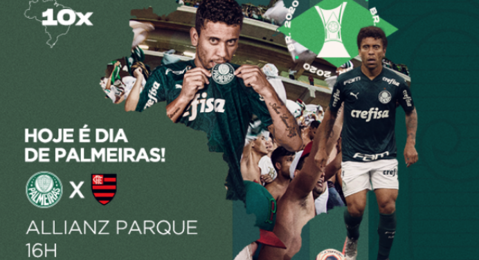 Palmeiras faz publicação ‘anunciando’ jogo contra o Flamengo neste domingo