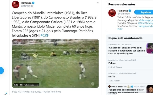 Flamengo volta à ativa nas redes sociais e torcedores ironizam: “Apareceu o alecrim dourado”