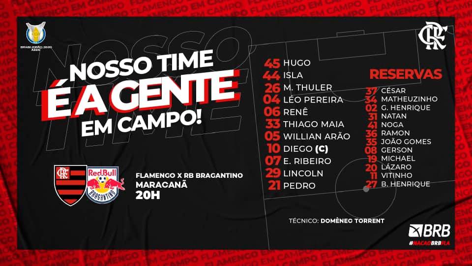 Red Bull Bragantino x Flamengo: onde assistir, horário e escalação das  equipes