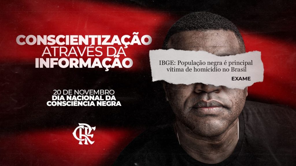 Flamengo se posiciona contra racismo em dia da Dia da Consciência Negra