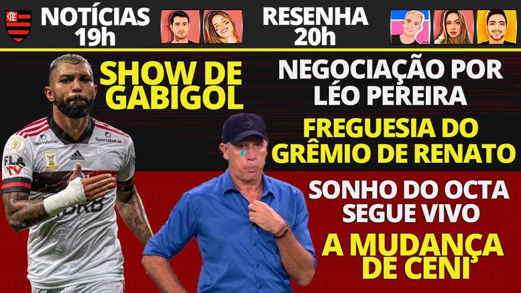 AO VIVO | Estratégias de Ceni na vitória sobre o Grêmio, negociação de Léo Pereira esfria e futuro do Fla no Brasileirão