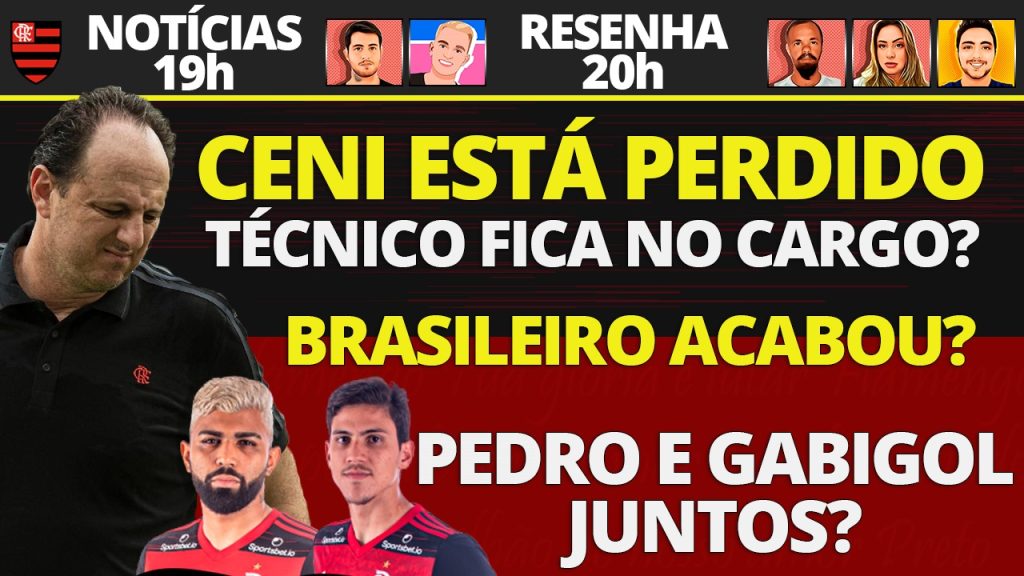 AO VIVO | Ceni balança no cargo, futuro do Flamengo no Brasileirão e queda no sócio-torcedor