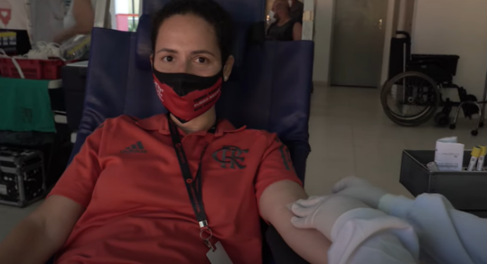 Em ação realizada na Gávea, atletas, colaboradores e sócios do Flamengo doam sangue para o Hemorio