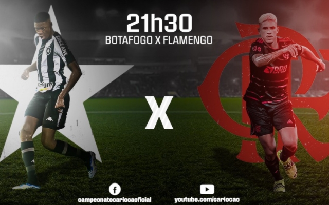 Flamengo e Botafogo terá transmissão com imagens pelo Facebook e Youtube do Campeonato Carioca