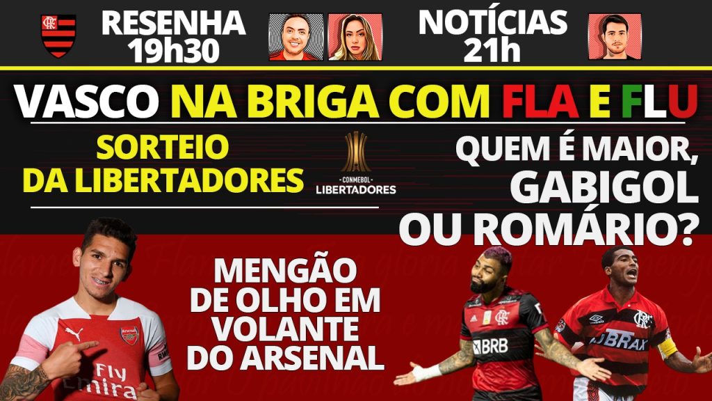 AO VIVO | Vasco quer administrar Maracanã, Fla de olho em volante do Arsenal e comparações entre Gabigol e Romário