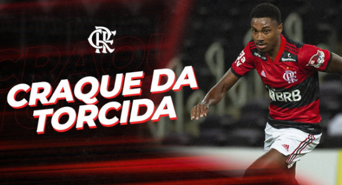 Vitinho é eleito ‘Craque da Torcida’ após marcar gol do título do Flamengo na Taça Guanabara