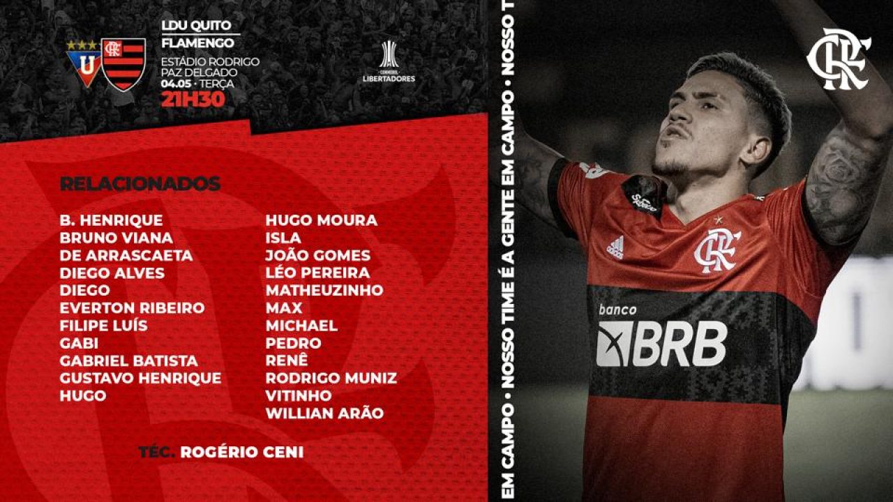 Sem Gerson E Rodrigo Caio Flamengo Divulga Relacionados Para Jogo Contra A Ldu Flamengo Coluna Do Fla