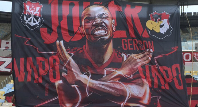 Torcida Organizada faz homenagem a Gerson para último jogo do meia pelo Flamengo