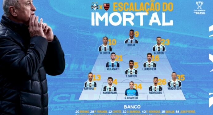 Grêmio define escalação para enfrentar o Flamengo