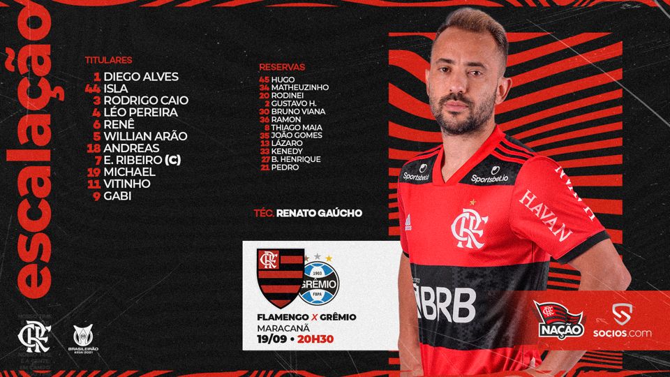 Grêmio x Flamengo: confira escalações e onde assistir - Folha PE