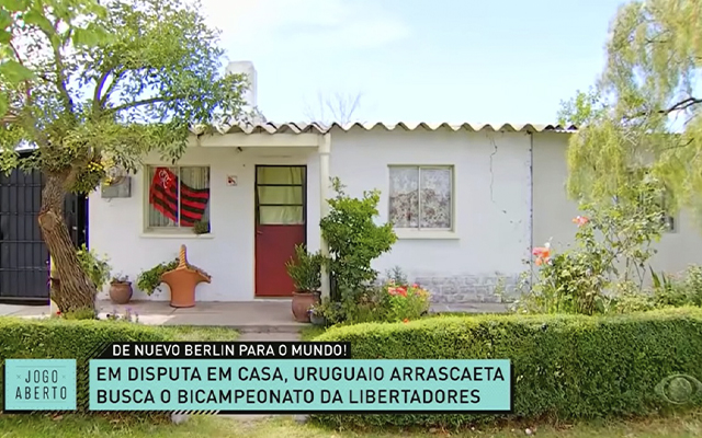 Casa onde Arrascaeta morou na infância aparece com bandeira do Flamengo