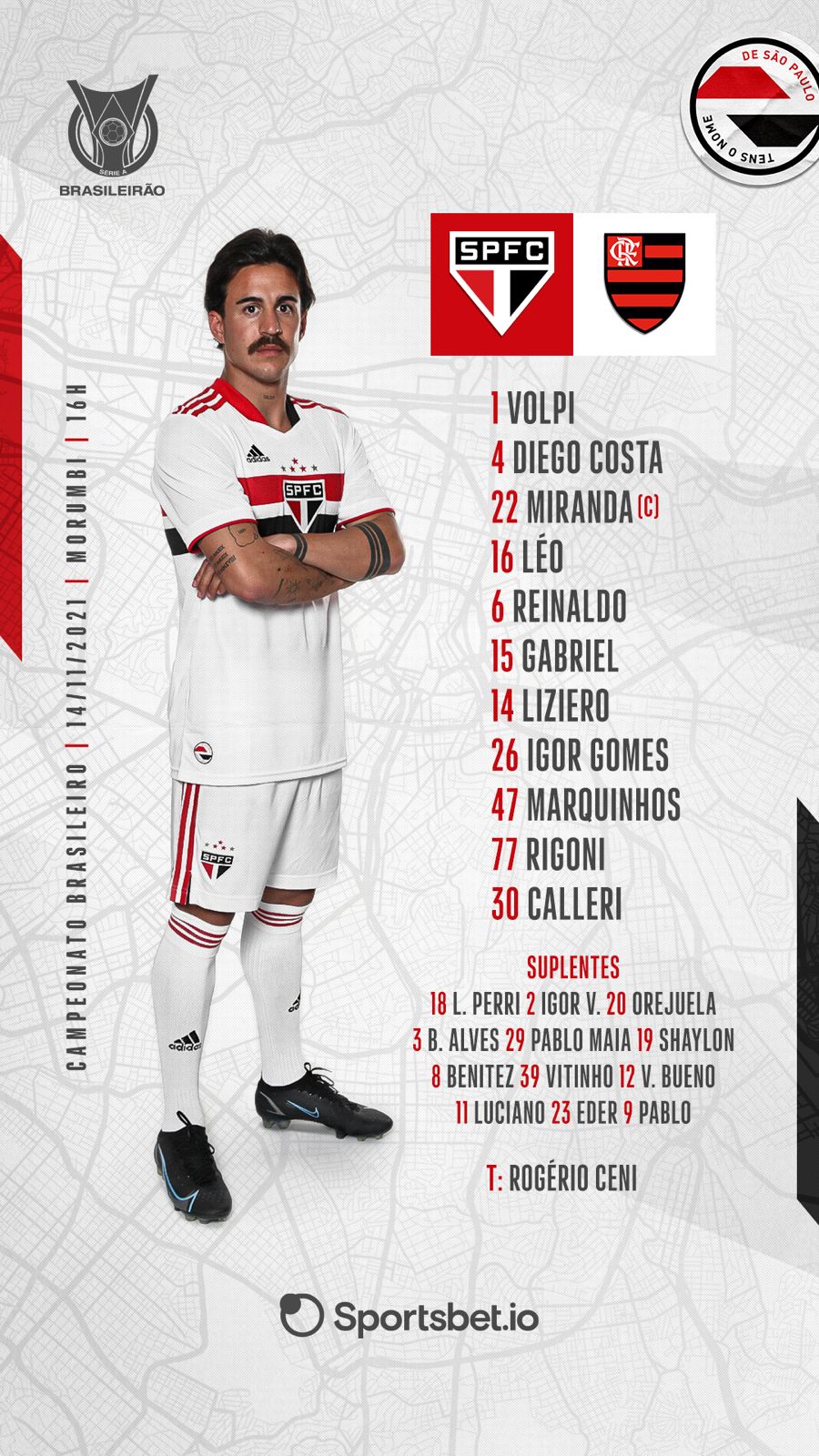 Jogo do Flamengo hoje - Flamengo x São Paulo - Coluna do Fla