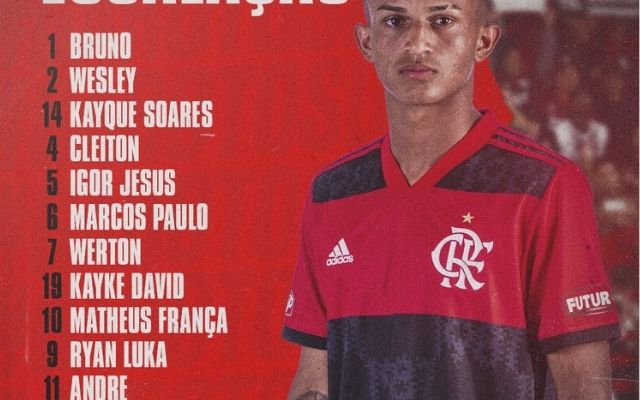 SAIU! Flamengo divulga escalação para estreia na Copinha