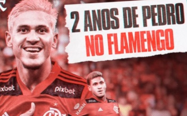 Pedro comemora aniversário de dois anos no Flamengo: “Grato por cada segundo vestindo o Manto”